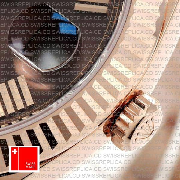 Rolex Day-date 40 18k Rose Gold Chocolate Roman Dial Ref.228235 Swiss Made Replica Superclone