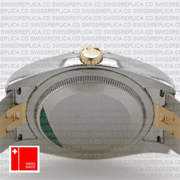 Rolex Datejust 36mm 2-Tone Jubilee 18k Yellow Gold/904l Steel Fluted Bezel Silver Diamond Dial Ref. 116233 Swiss Made Replica Super Clone