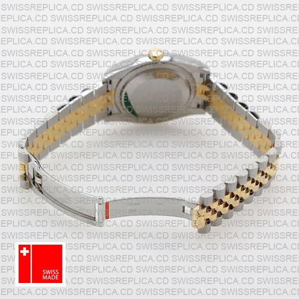 Rolex Datejust 36mm 2-Tone Jubilee 18k Yellow Gold/904l Steel Fluted Bezel Silver Diamond Dial Ref. 116233 Swiss Made Replica Super Clone