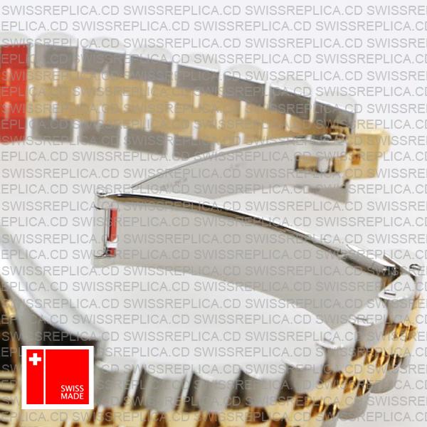 Rolex Datejust 36mm 2-Tone Jubilee 18k Yellow Gold/904l Steel Fluted Bezel Silver Diamond Dial Ref. 116233 Swiss Made Replica Super Clone