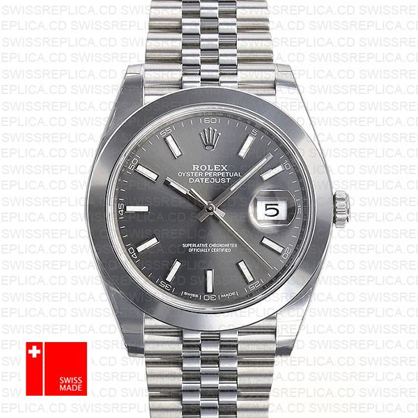 rolex datejust 41 smooth bezel jubilee