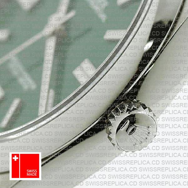 Rolex Oyster Perpetual 41 Green Dial Stick Markers 904l Steel Ref. 124300 Swiss Made Replica Superclone