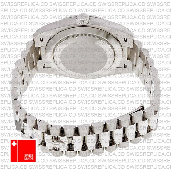 Rolex Day-date 40 Solid 904l Steel 18k White Gold Blue Dial Roman Markers Fluted Bezel 40mm 228239 Swiss Replica Watch