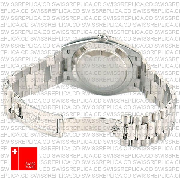 Rolex Day-date 40 Solid 904l Steel 18k White Gold Blue Dial Roman Markers Fluted Bezel 40mm 228239 Swiss Replica Watch