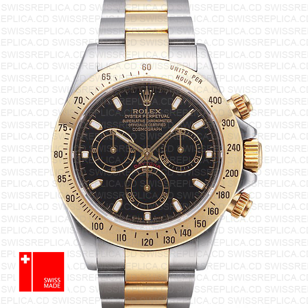 Rolex Daytona 2 Tone Black 40mm 116523