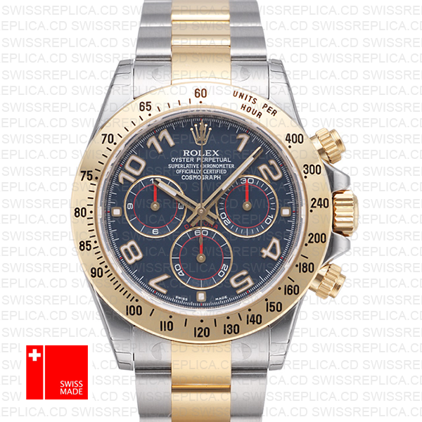 Rolex Daytona 2 Tone Blue Arabic 40mm 116523