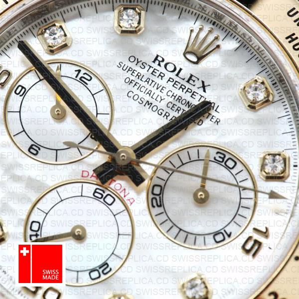 Rolex Daytona 2 Tone White Mop Diamonds 40mm 116523 Swiss Replica
