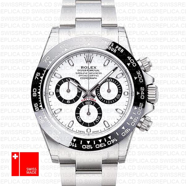 Rolex Daytona 2016 Ss White Ceramic Bezel 116500 40mm Replica