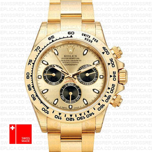 Rolex Daytona Gold Dial Black Markers 116508 40mm Swiss Replica