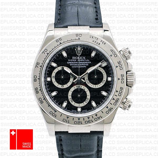 Rolex Daytona Blaken 1:1 Swiss Mirror Replica Black Dial Cal.4130 Movement  (WITH BOX)