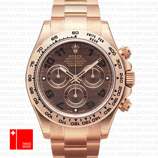 Rolex Daytona Rose Gold Chocolate Arabic 40mm 116505