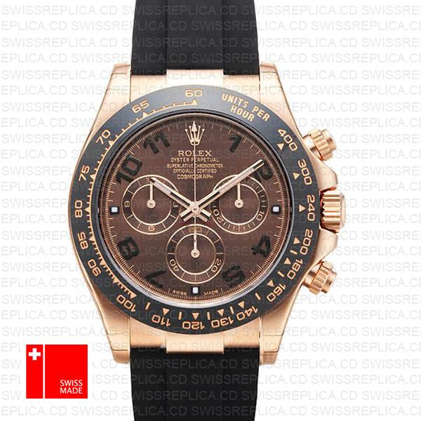 Rolex Daytona Rubber Rose Gold Chocolate Ceramic 40mm 116515ln