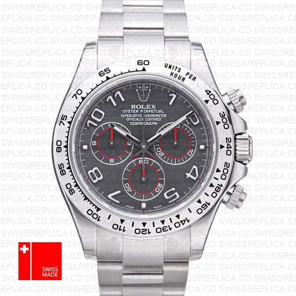 Rolex Daytona Ss White Gold Gray Arabic 40mm 116509