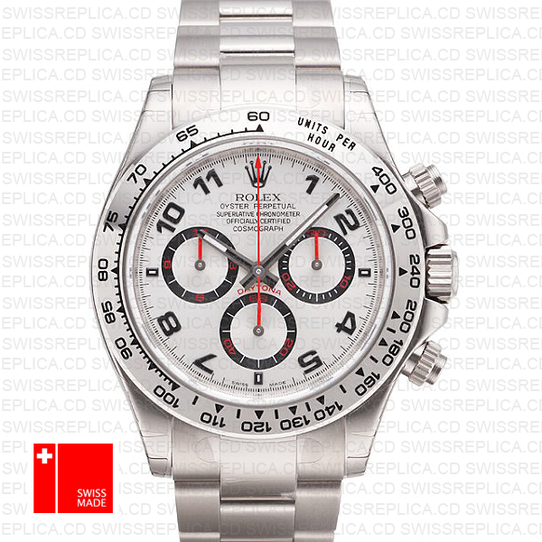 Rolex Daytona Ss White Gold White Arabic 2008 40mm 116509