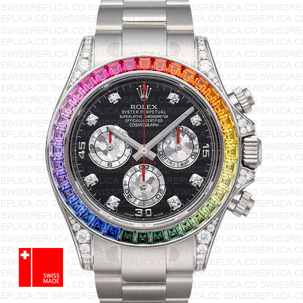 Rolex Daytona White Gold Rainbow 40mm 116599 Replica