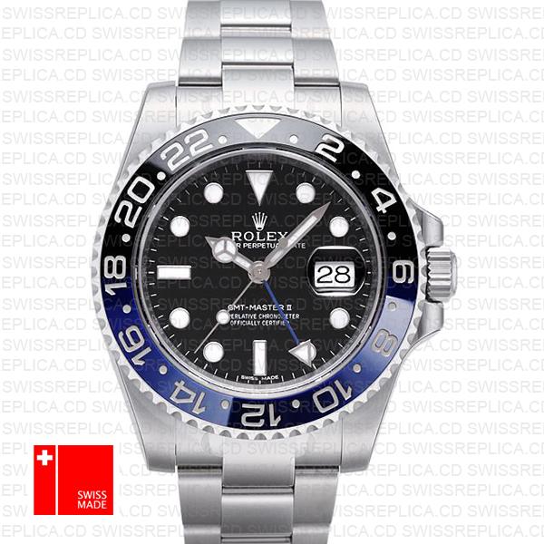 Rolex Gmt Master Ii Ss Blue Black Ceramic 40mm 116710