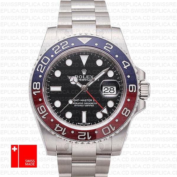 Rolex Gmt Master Ii White Gold Red Blue Ceramic 40mm 116719