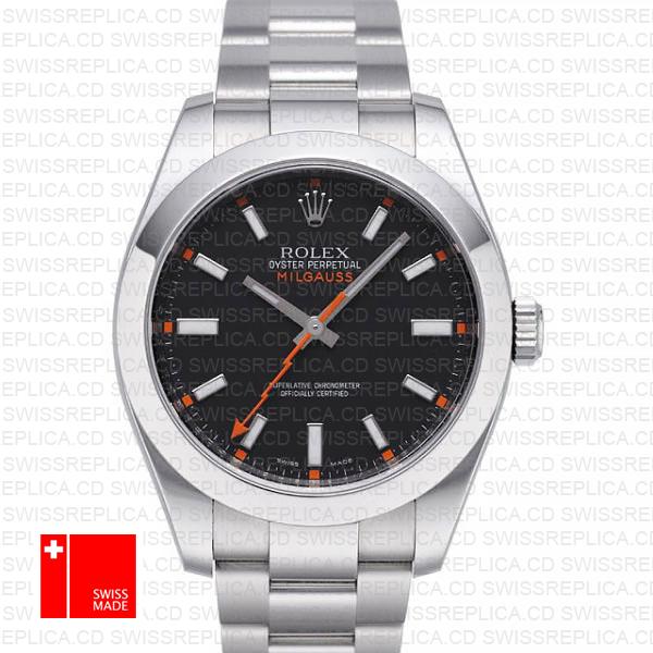 Rolex Milgauss Black Dial 44mm 116400 Swiss Replica