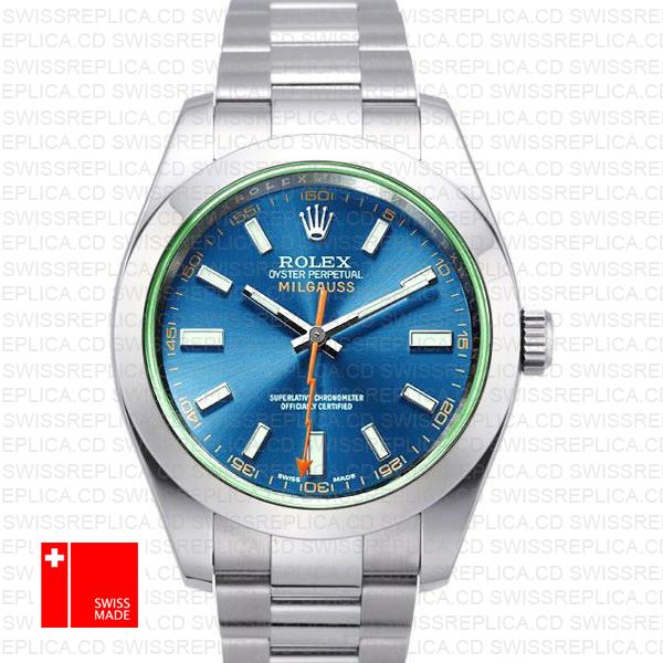 Rolex Milgauss Blue Dial 40mm 116400 Swiss Replica