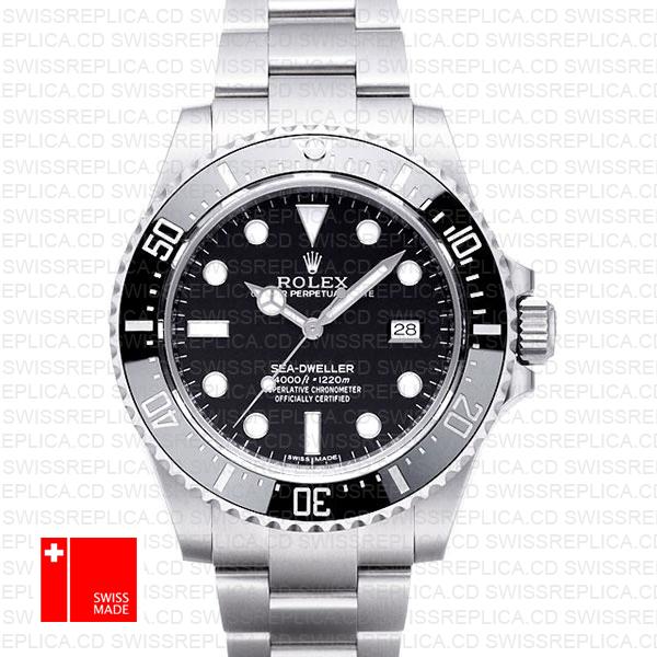 Rolex Sea Dweller Ceramic 4000 Ss 116600 40mm Swiss Replica