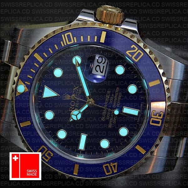 Rolex Submariner 2 Tone Blue Ceramic 40mm 116613