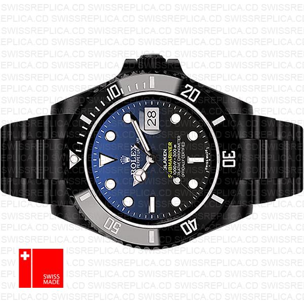 Rolex Submariner Blaken D Blue Dial Dlc Black Ceramic Bezel