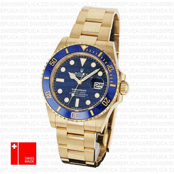 Rolex Yellow Gold Submariner Date Watch - Black Bezel - Black Dial -  126618LB