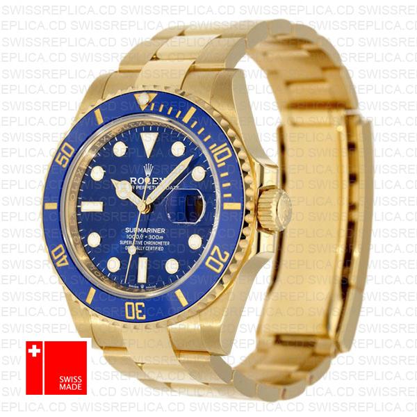 Rolex Yellow Gold Submariner Date Watch - Black Bezel - Black Dial -  126618LB