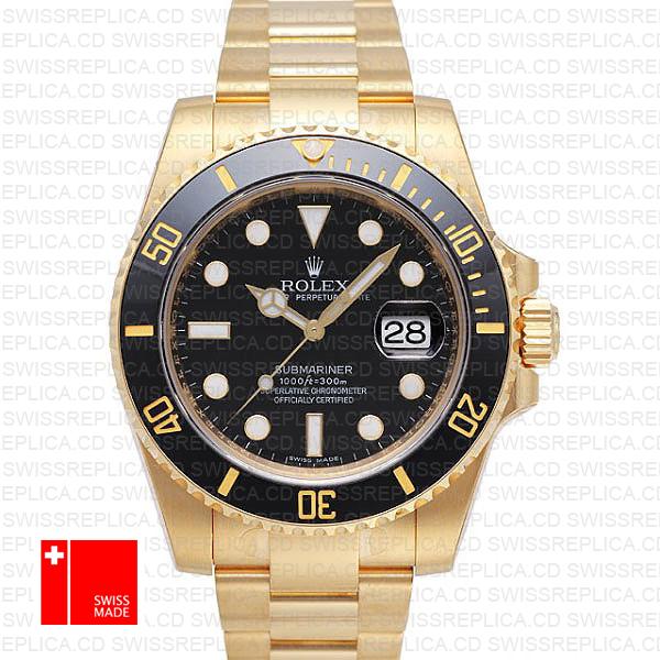 Rolex Submariner Gold Black Ceramic 40mm 116618