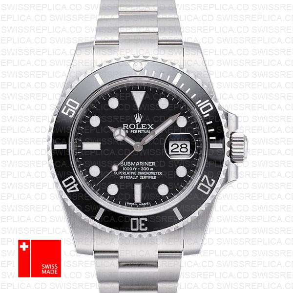 Rolex Submariner Steel Black Dial Ceramic Bezel 40mm 116610