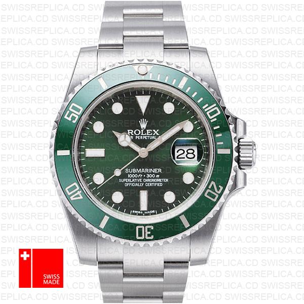 Rolex Submariner Steel Green Ceramic 40mm 116610