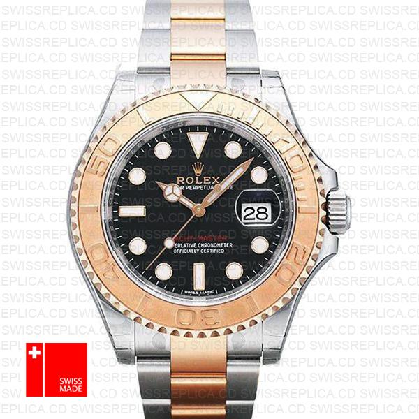 Rolex Yacht Master 2016 Rose Gold 2 Tone Black 40mm 116621