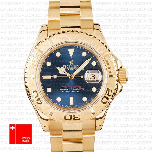 Rolex Yacht Master Gold Blue 40mm 16628