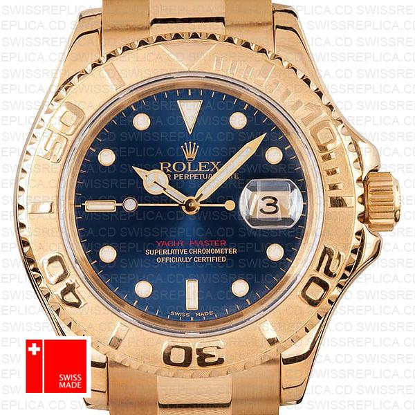 Rolex Yacht Master Gold Blue 40mm 16628