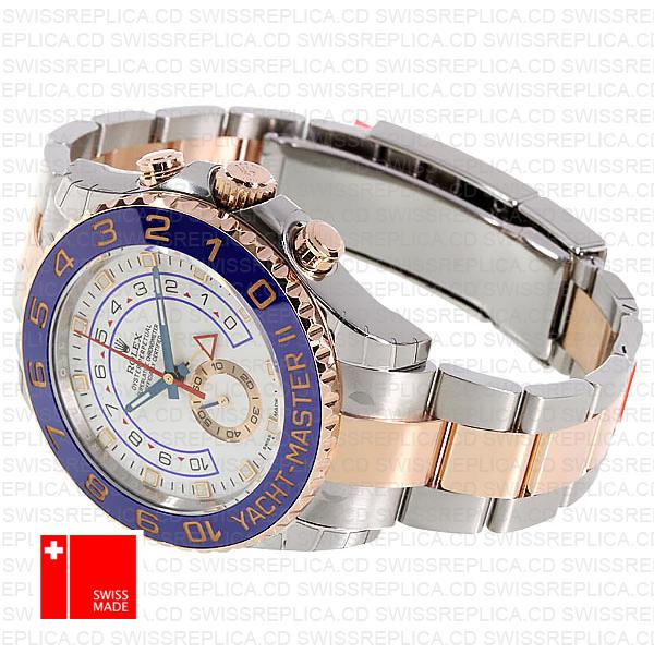 Rolex Yacht Master Ii 2 Tone White Dial 44mm 116681