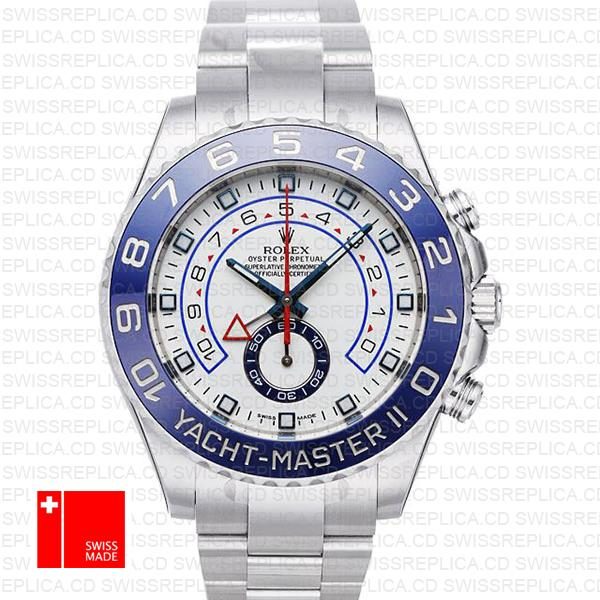 Rolex Yacht Master Ii Steel White Dial 44mm 116680